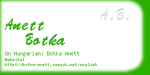 anett botka business card